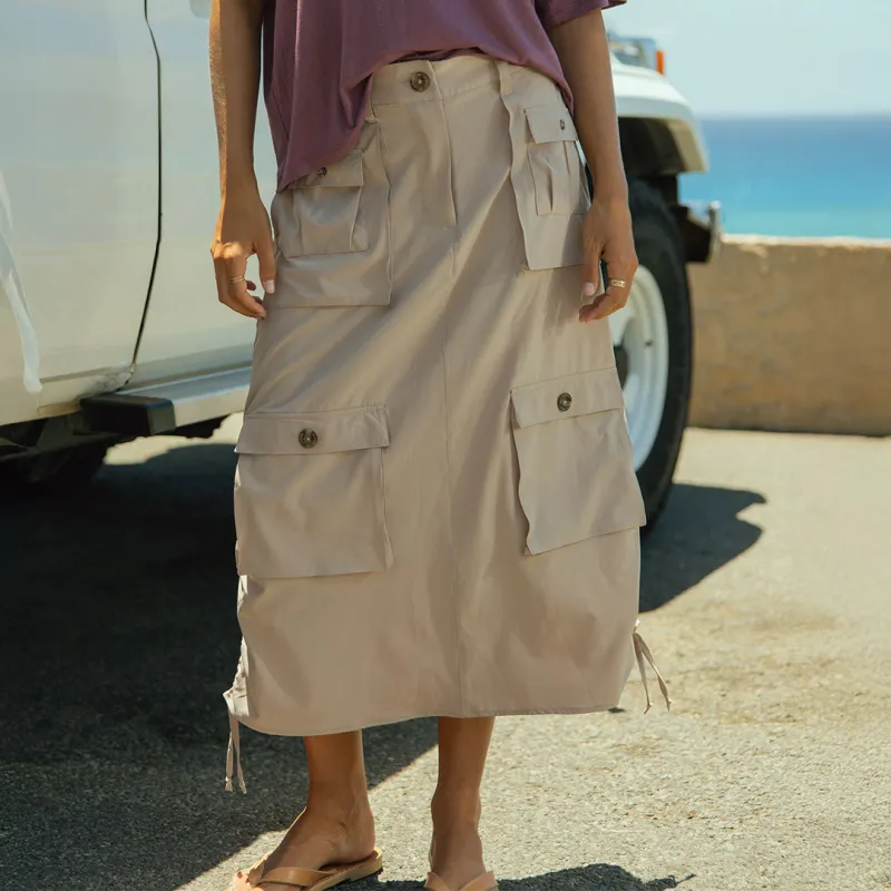 Maxi Cargo Skirt, Cobblestone sold by Albion