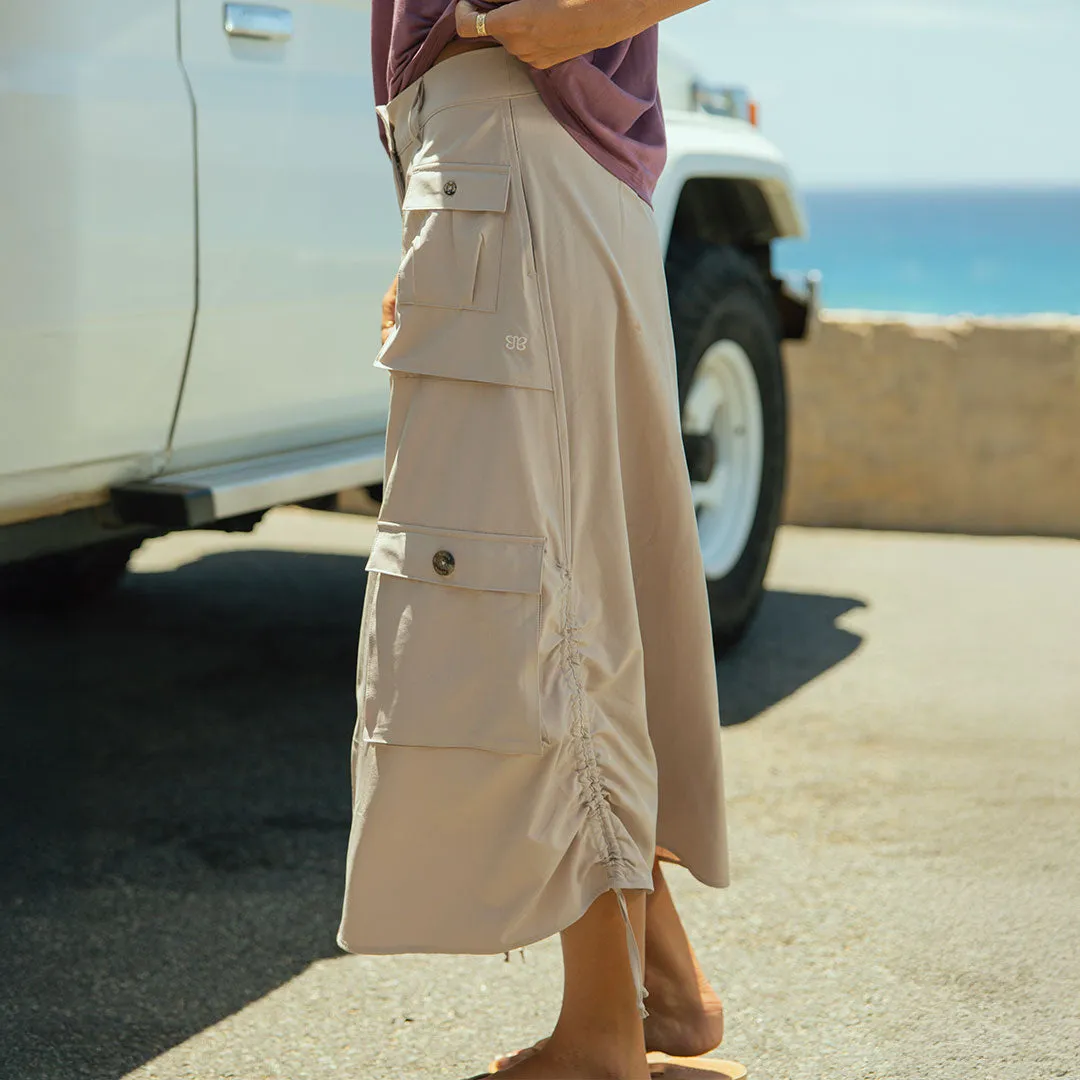 Maxi Cargo Skirt, Cobblestone sold by Albion product image thumbnail 3