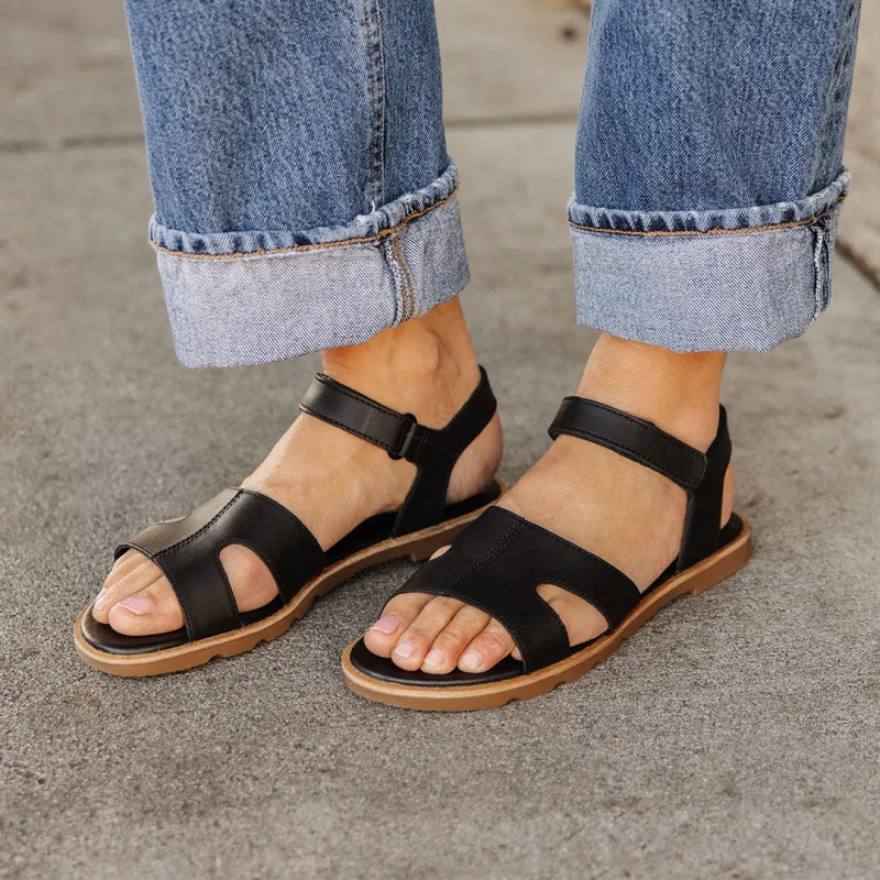 Sorel Ella III Ankle Strap, Black/Gum sold by Albion