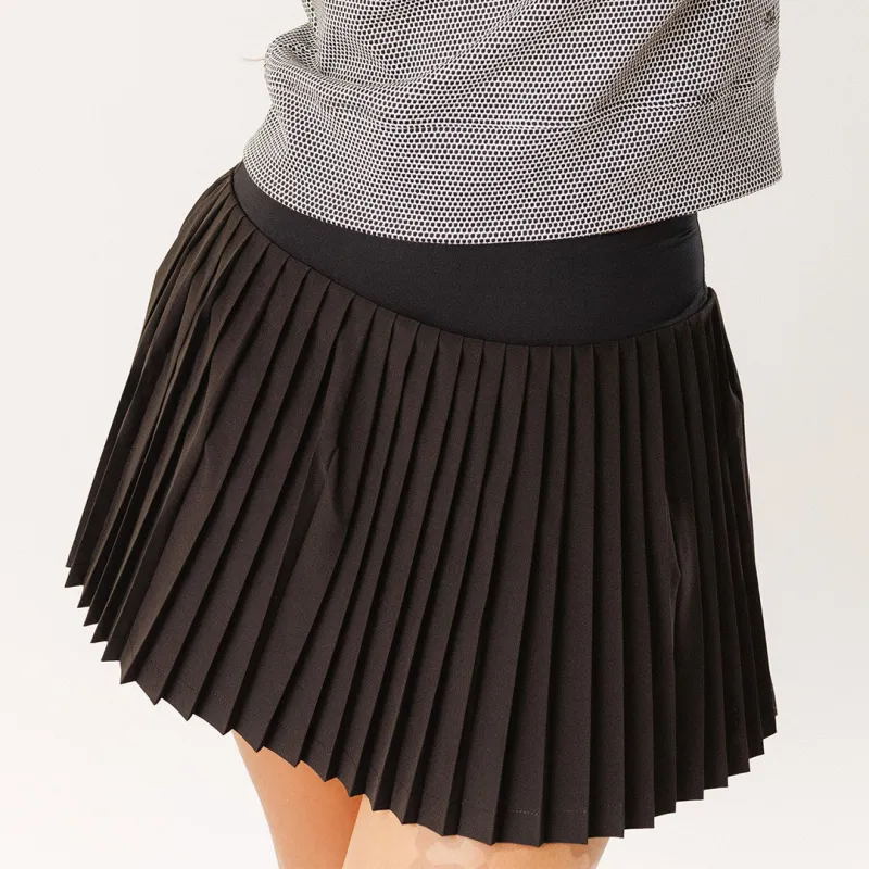 Pleated Tennis Skirt, Black sold by Albion