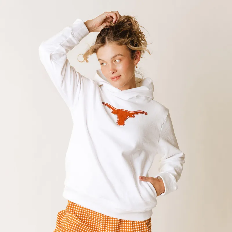 Texas Relaxed Hoodie, White sold by Albion