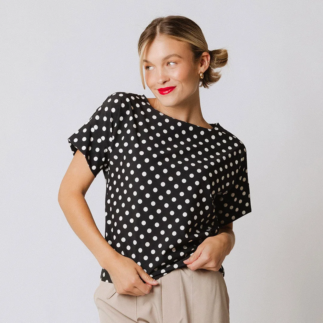 Boss Tee, Black Polka Dot sold by Albion product image thumbnail 3