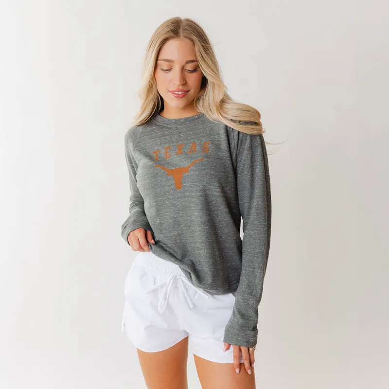 Texas Graphic Campus Crew, Heather Grey sold by Albion