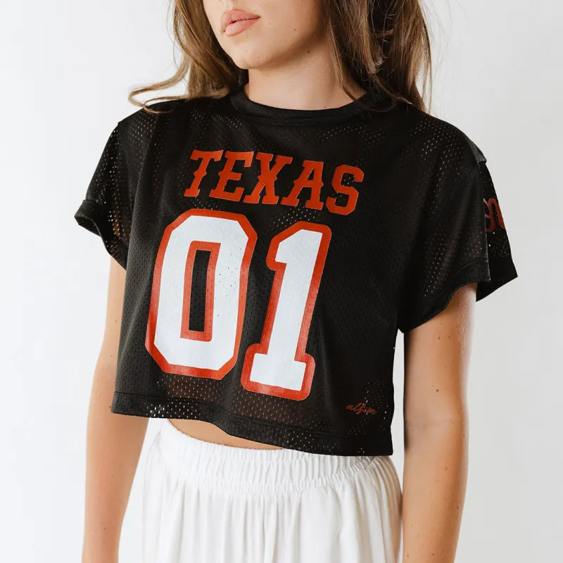 Texas Cropped Jersey, Black sold by Albion