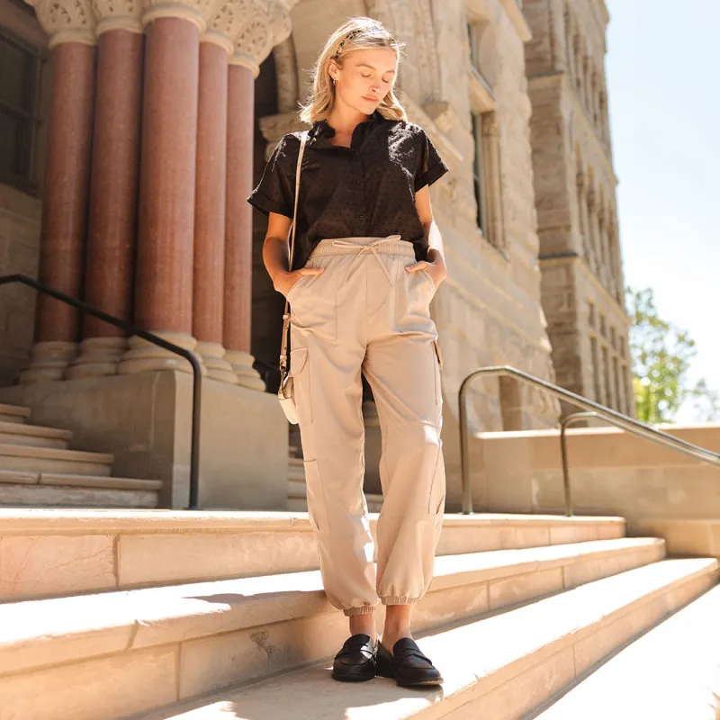 Jetsetter Cargo Joggers, Cobblestone sold by Albion