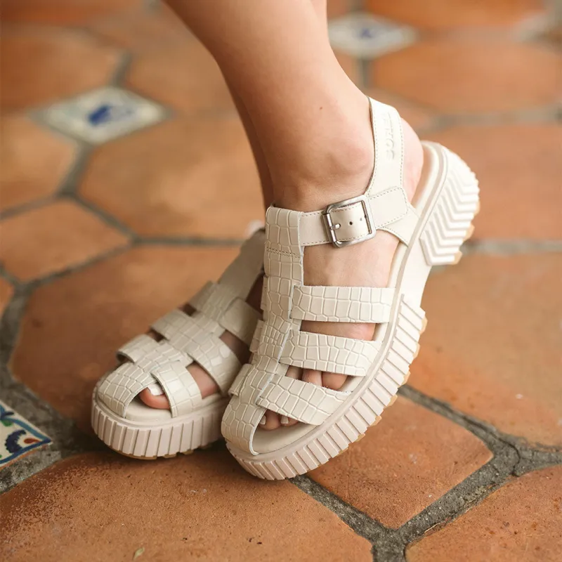 Sorel Ona Streetworks Fisherman Mid Sandal, Chalk sold by Albion