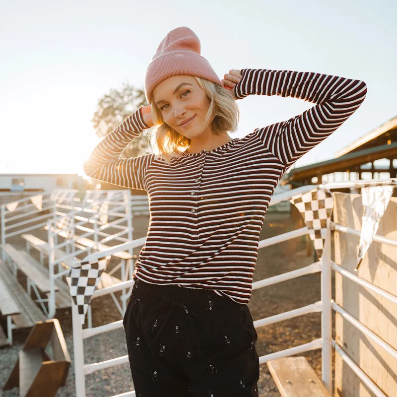 Henley, Burgundy Stripe sold by Albion