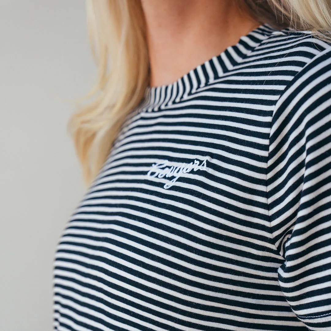 BYU Boyfriend Tee, Black and Ivory Stripe sold by Albion product image thumbnail 3
