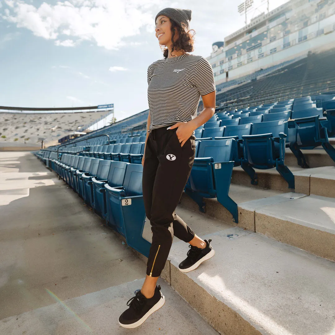 BYU Boyfriend Tee, Black and Ivory Stripe sold by Albion product image thumbnail 2