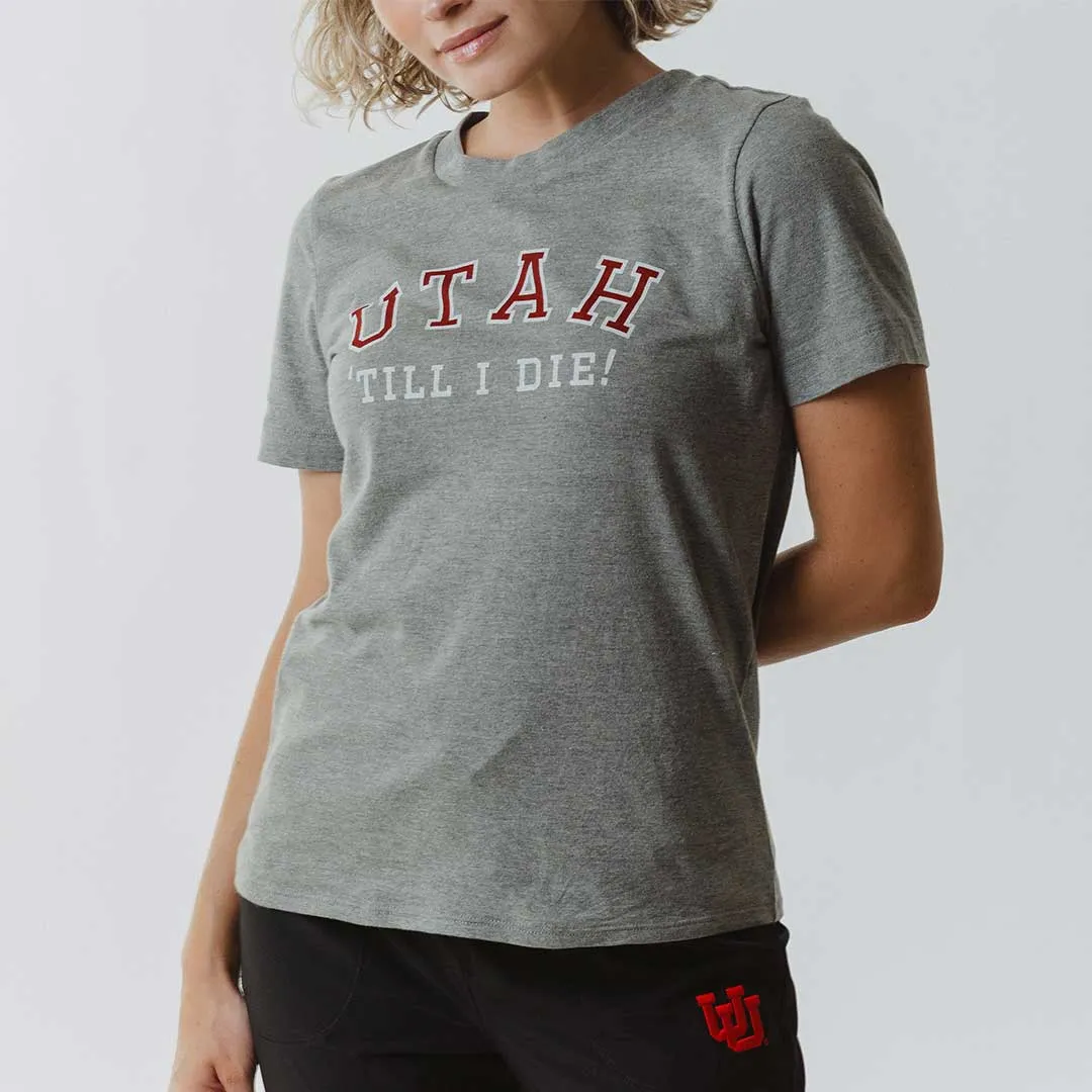 Utah Boyfriend Tee, Grey Till I Die sold by Albion product image thumbnail 3