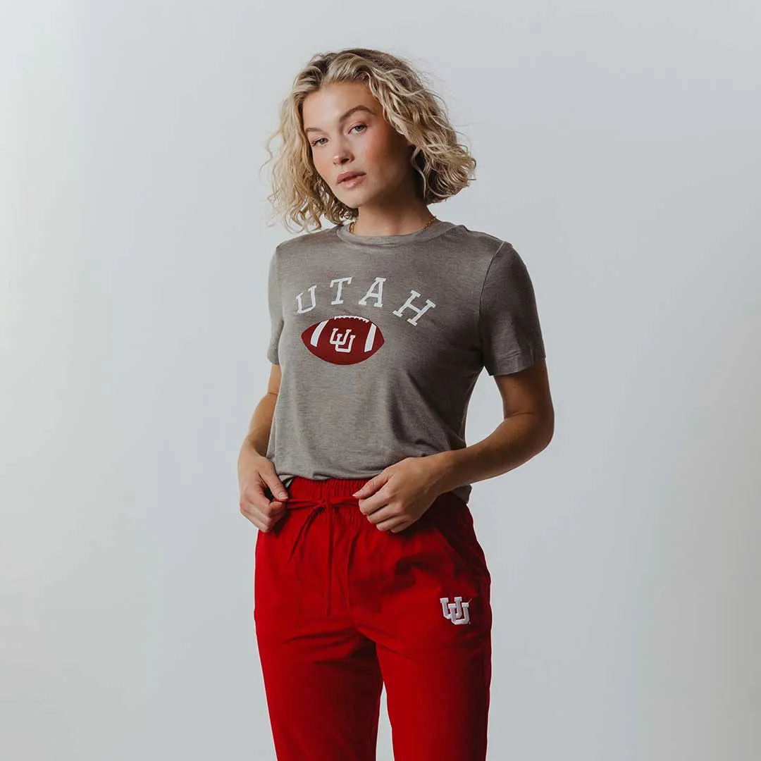 Utah Boyfriend Tee, Grey U of U Football sold by Albion product image thumbnail 3