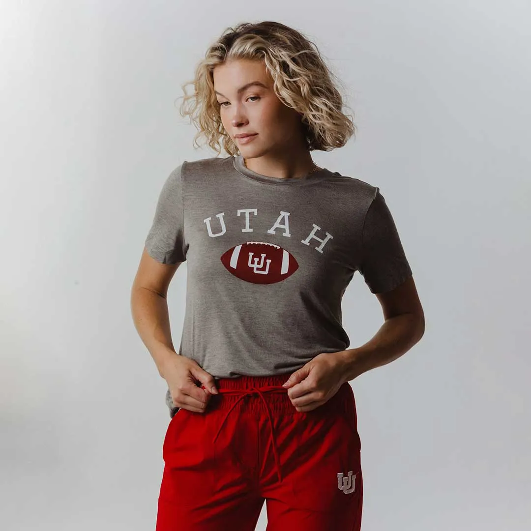 Utah Boyfriend Tee, Grey U of U Football sold by Albion product image thumbnail 4