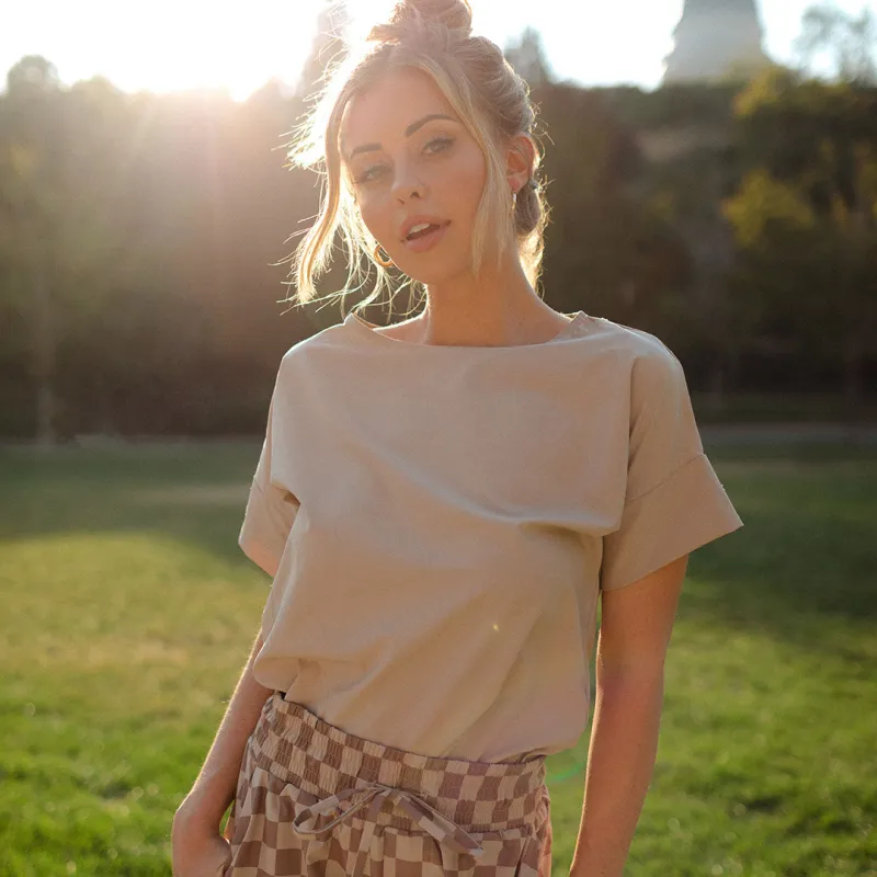 Boss Tee, Cobblestone sold by Albion