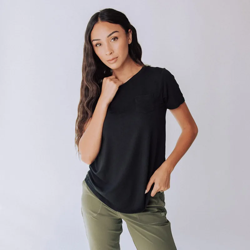 Basic Tee, Bamboo Black sold by Albion