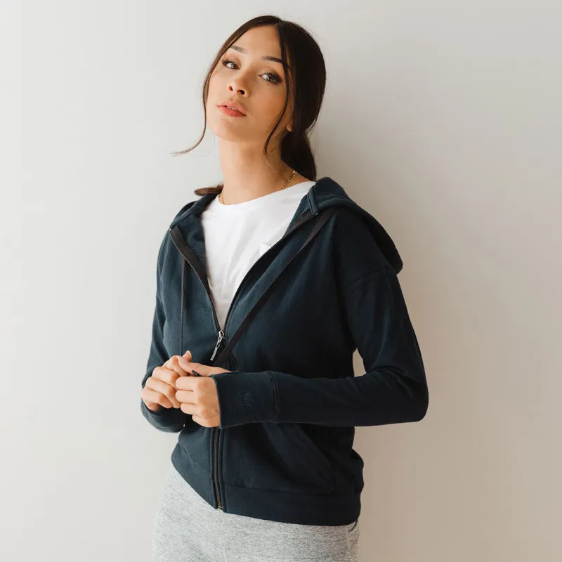 Campus Zip-Up, Navy sold by Albion