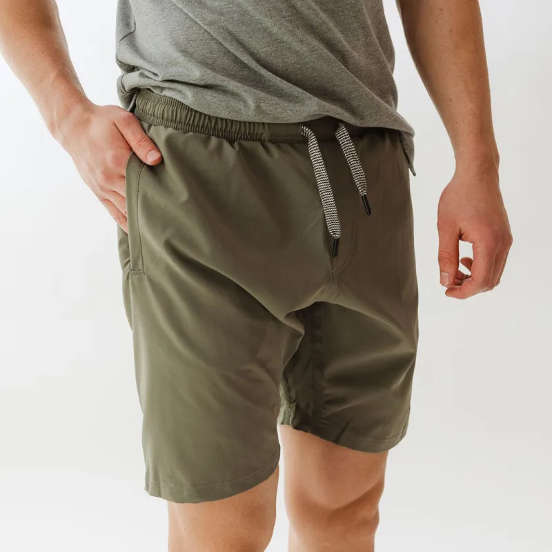 Wind and Sea Shorts, Olive sold by Albion