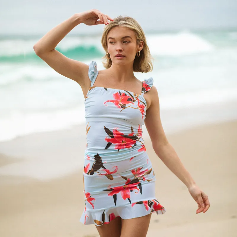 Sea Glass High-Waisted Swim Skirt sold by Albion