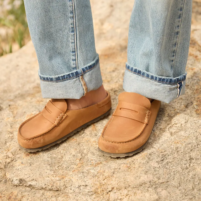 Birkenstock Naples Wrapped Oiled Leather-Cognac made by Birkenstock