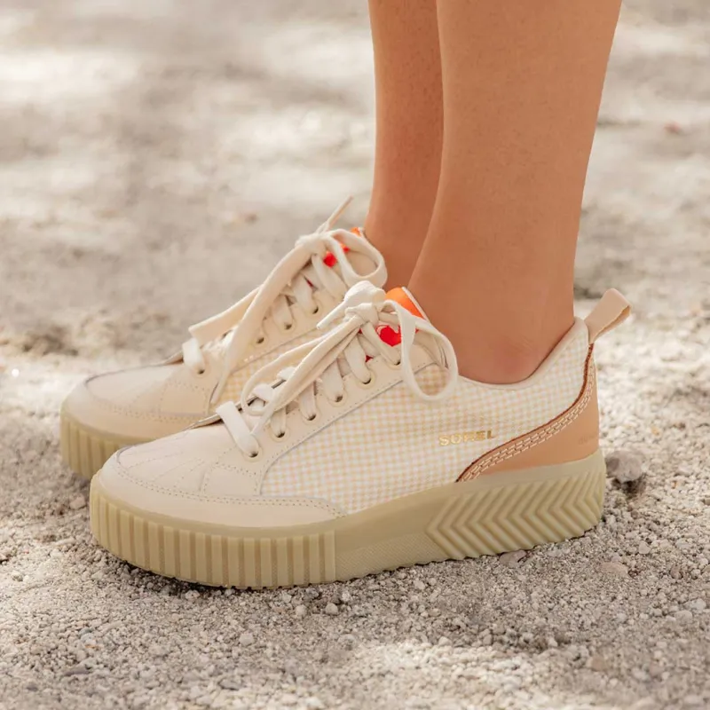 Sorel Ona Ave Low Sneaker, Bleached Ceramic/Light Aloe sold by Albion