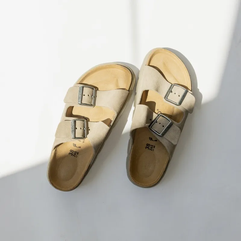 Birkenstock Arizona Chunky Suede Leather-Taupe made by Birkenstock