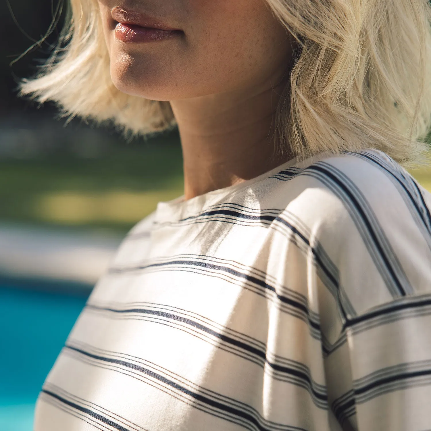 Perfect Oversized Tee, Black and White Stripe sold by Albion product image thumbnail 4