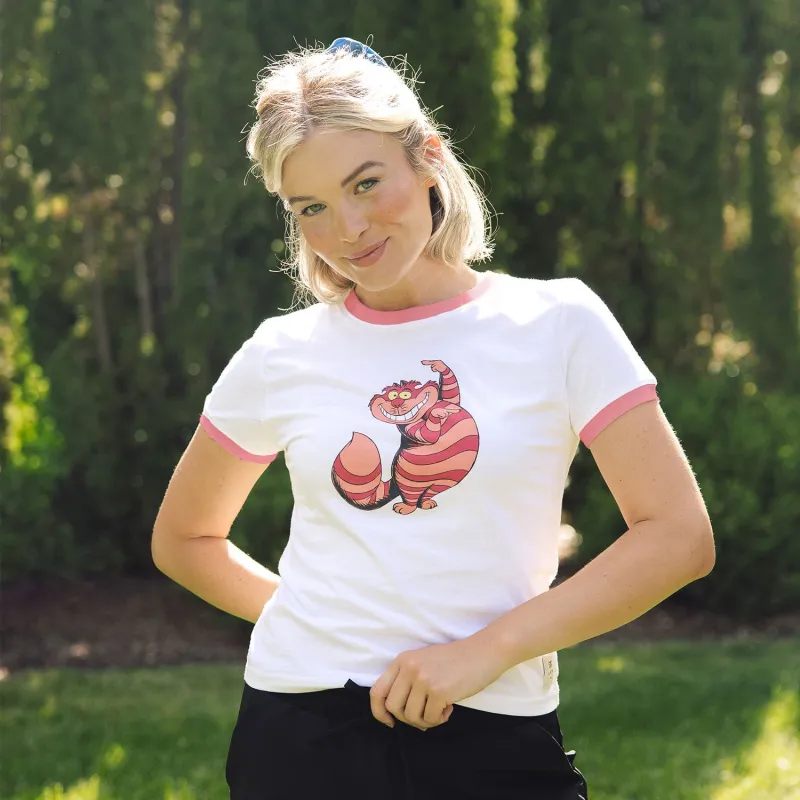 Disney Cheshire Cat Ringer Tee made by Albion