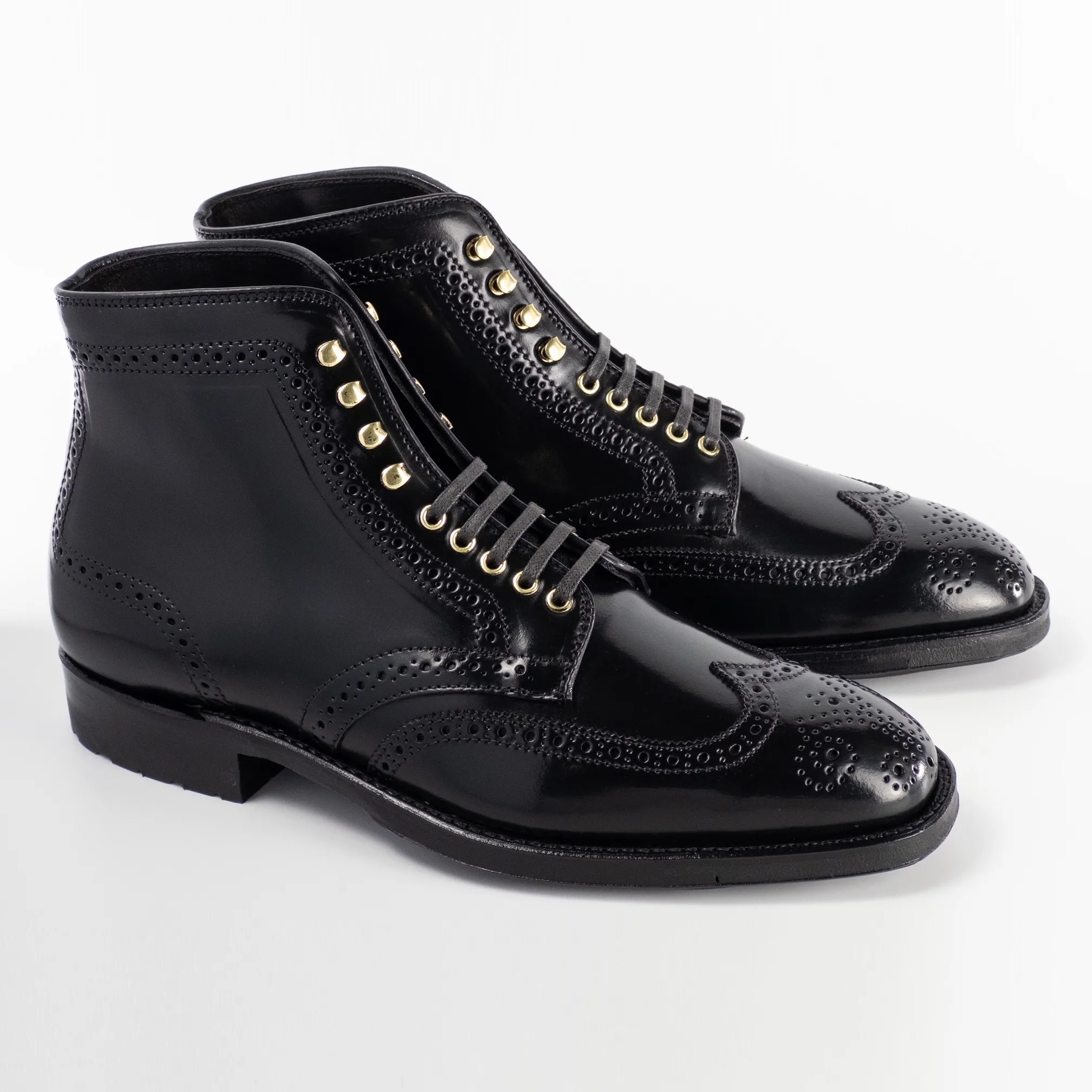 D2850HC Plaza Wing Tip Boot (Black Shell Cordovan)-Limited to Stock On Hand sold by Alden
