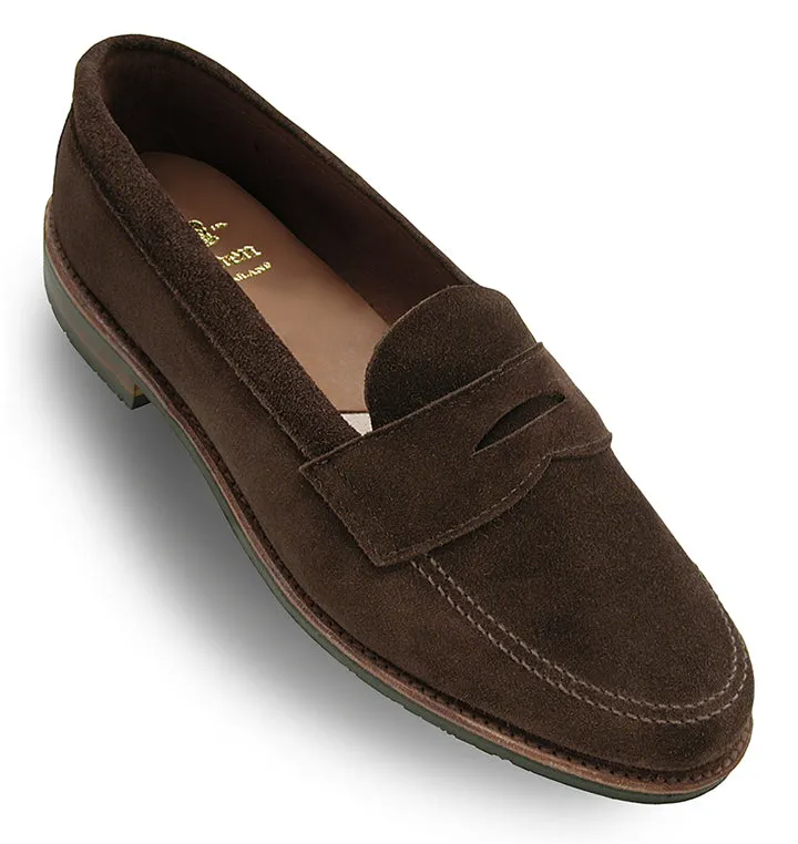 6224L Unlined Penny Loafer (Dark Brown Suede with Rubber Sole) sold by Alden