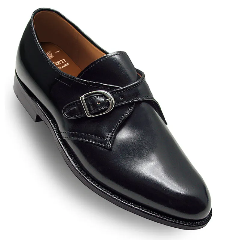 1655 Plain Toe Monk Strap (Black Shell Cordovan) sold by Alden