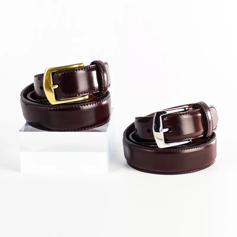 Alden Belt with Brass or Nickel Buckle (Color 8 Shell Cordovan) sold by Alden