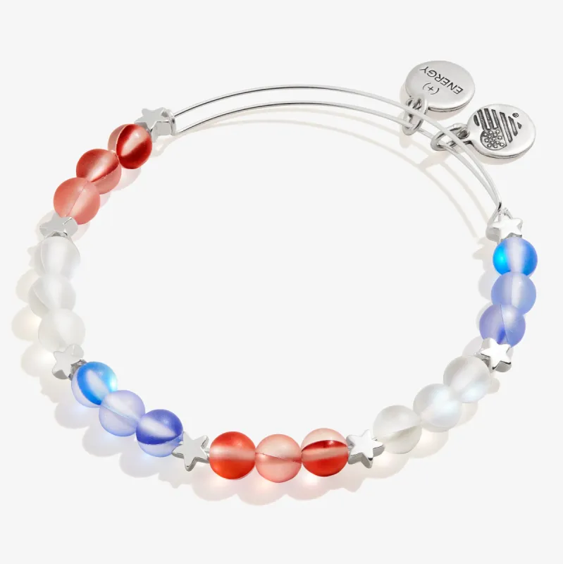 Red, White, and Blue Celebration Beaded Bangle sold by Alex and Ani