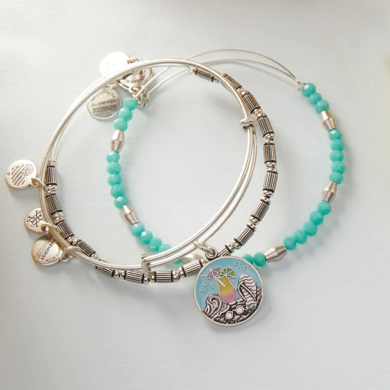 Tropical Drink Charm Bangle, Set of 3 sold by Alex and Ani