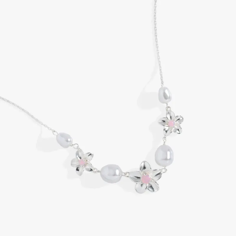 Plumeria Pearl Necklace sold by Alex and Ani