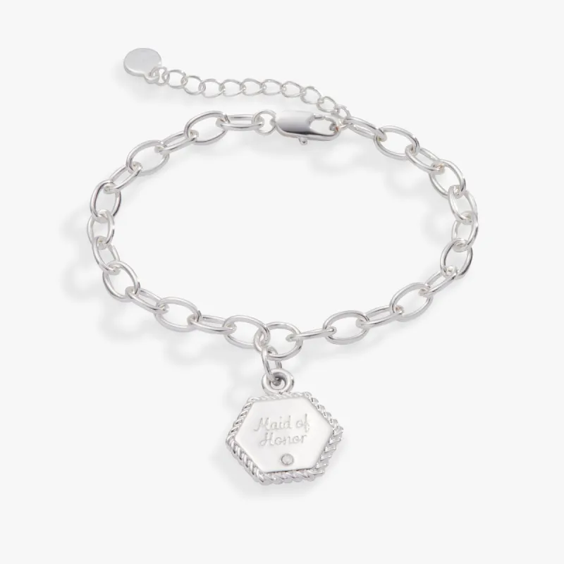 'Maid of Honor' Charm Bracelet, Adjustable sold by Alex and Ani