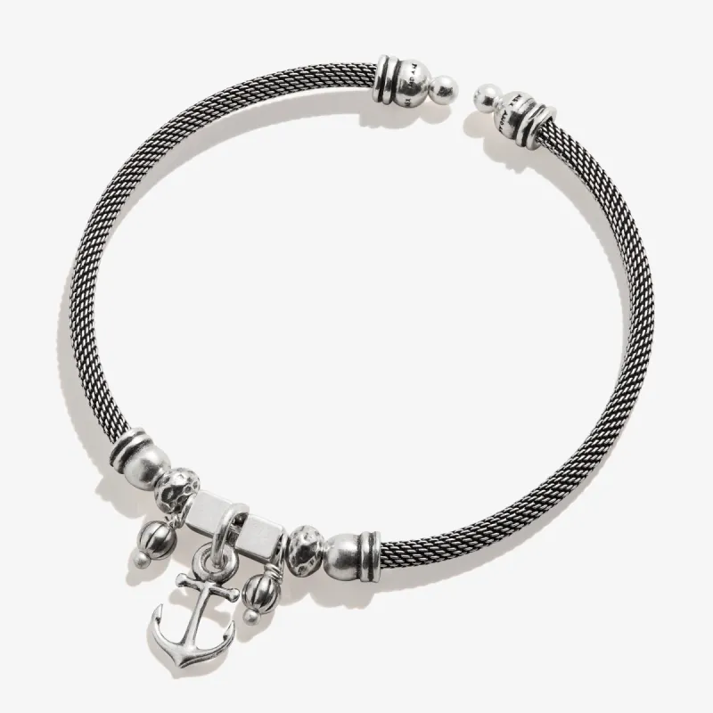 Hope Anchor Multi-Charm Mesh Cuff sold by Alex and Ani