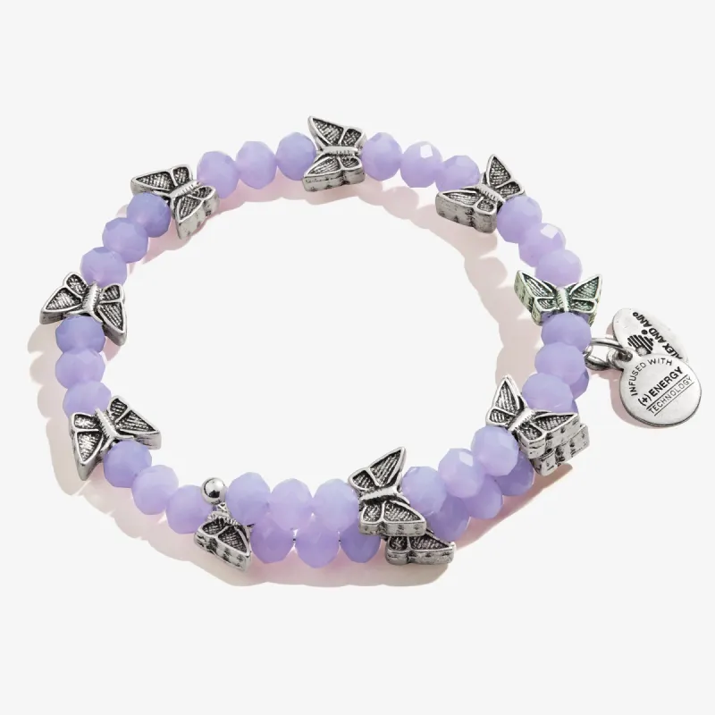 Butterfly Beaded Wrap Bracelet, Ice Blue sold by Alex and Ani