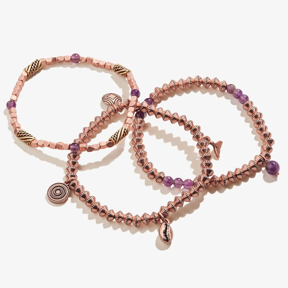 Whale Tail + Ocean Multi-Charm Stretch Bracelets, Set of 3 sold by Alex and Ani product image thumbnail 2