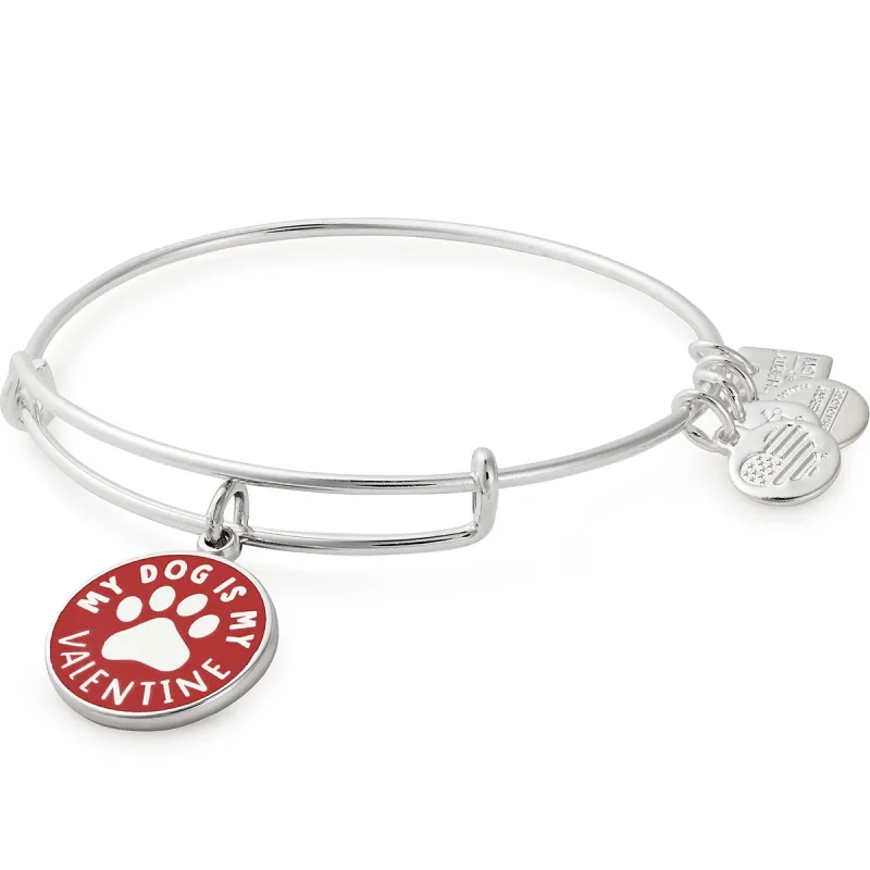 My Dog Is My Valentine Charm Bangle sold by Alex and Ani