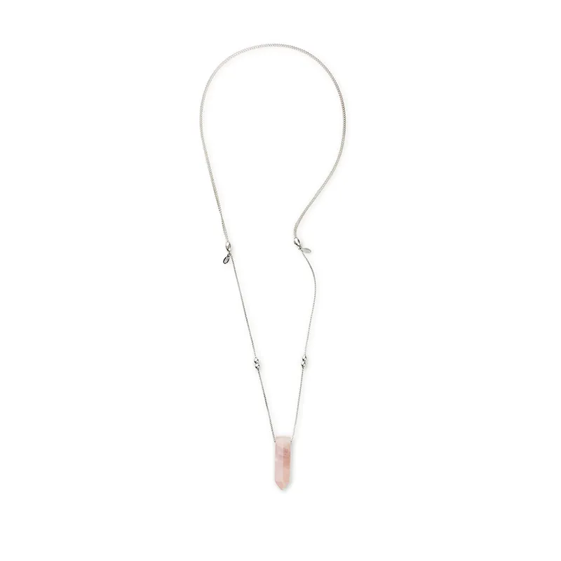 Rose Quartz Pendant Station Bead Necklace sold by Alex and Ani product image thumbnail 2