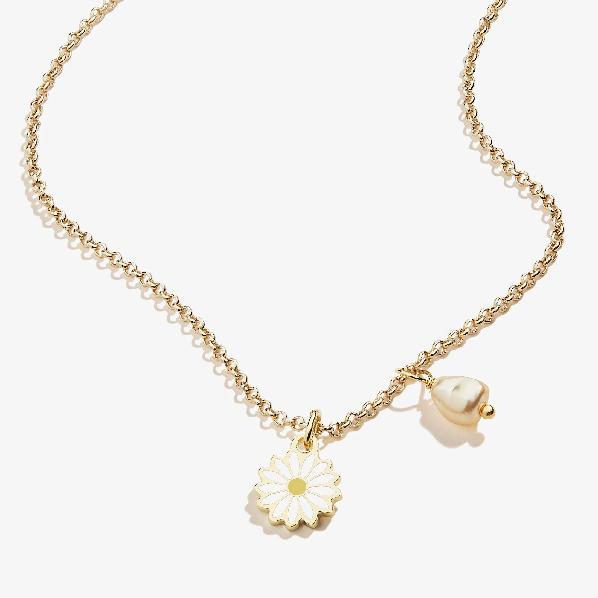 Daisy + Pearl Duo Charm Necklace sold by Alex and Ani product image thumbnail 5