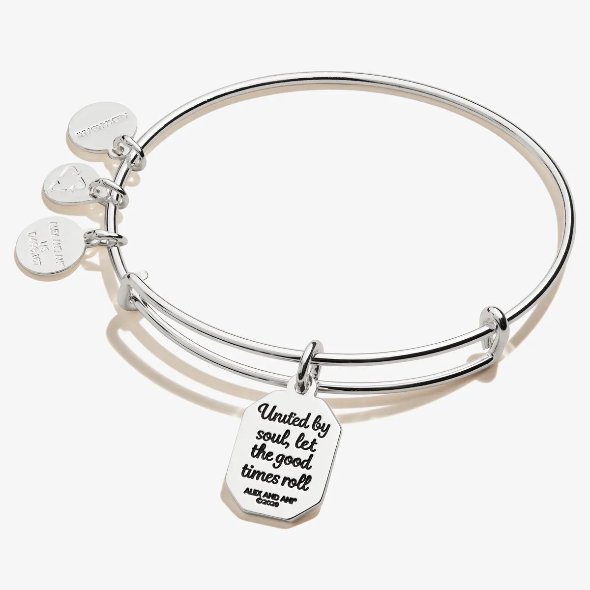 Friend 'United by Soul, Let the Good Times Roll' Charm Bangle sold by Alex and Ani product image thumbnail 3