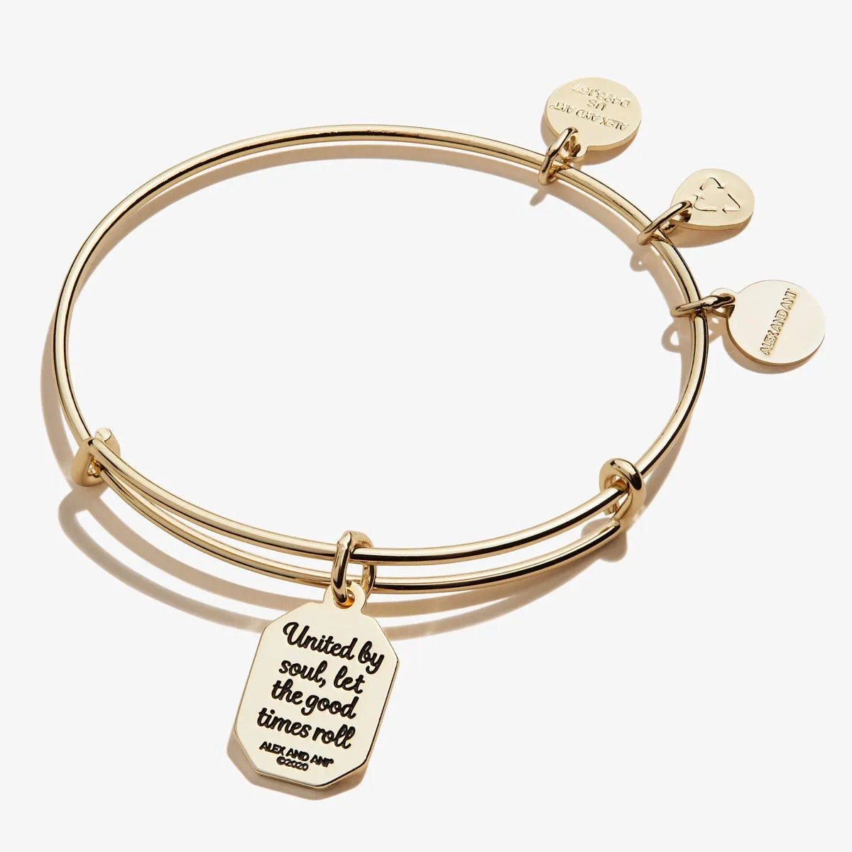 Friend 'United by Soul, Let the Good Times Roll' Charm Bangle sold by Alex and Ani product image thumbnail 5