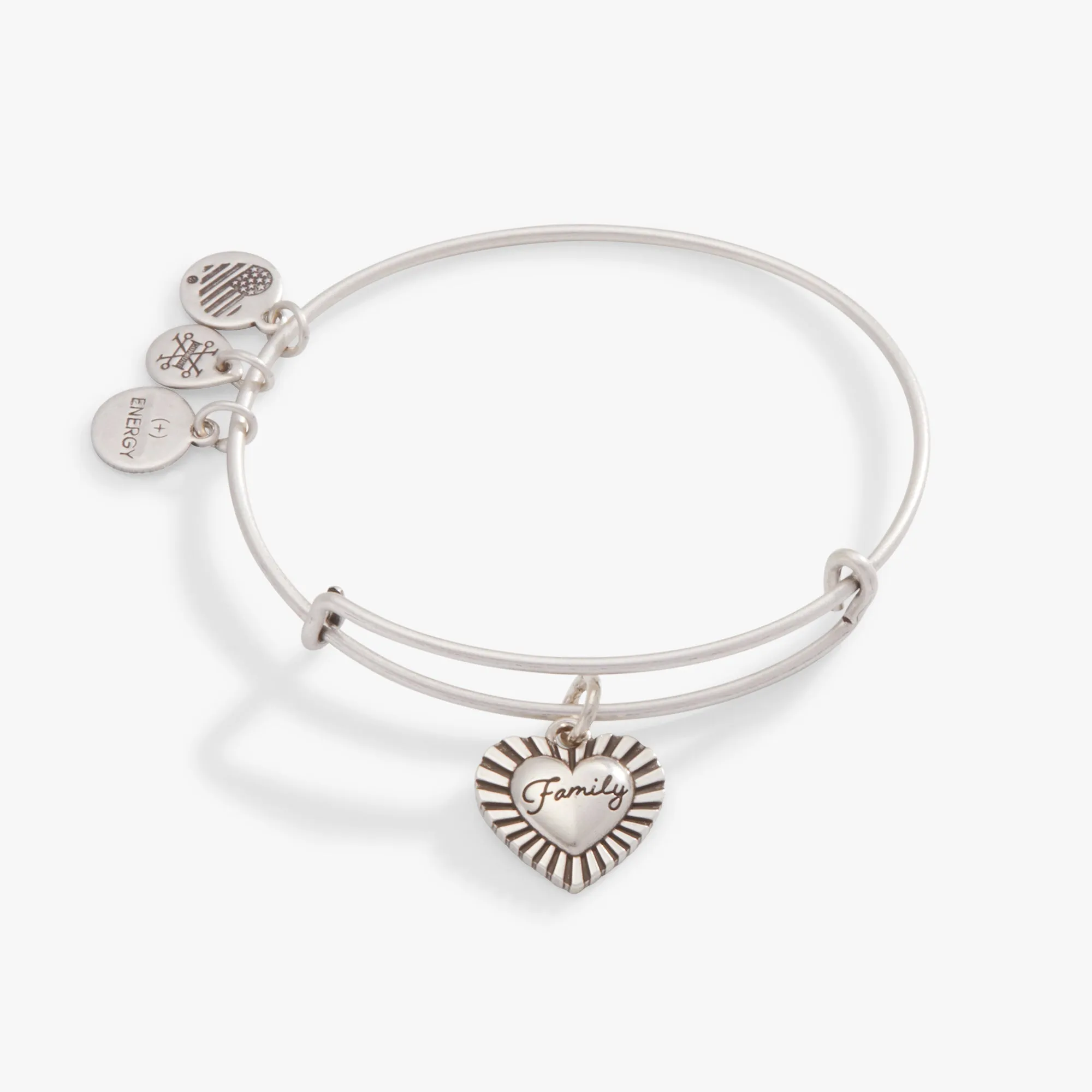 'Family' Heart Charm Bangle Bracelet sold by Alex and Ani