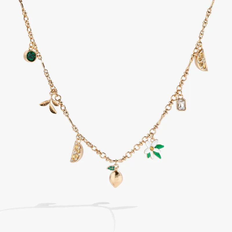 Lemon Multi-Charm Necklace sold by Alex and Ani