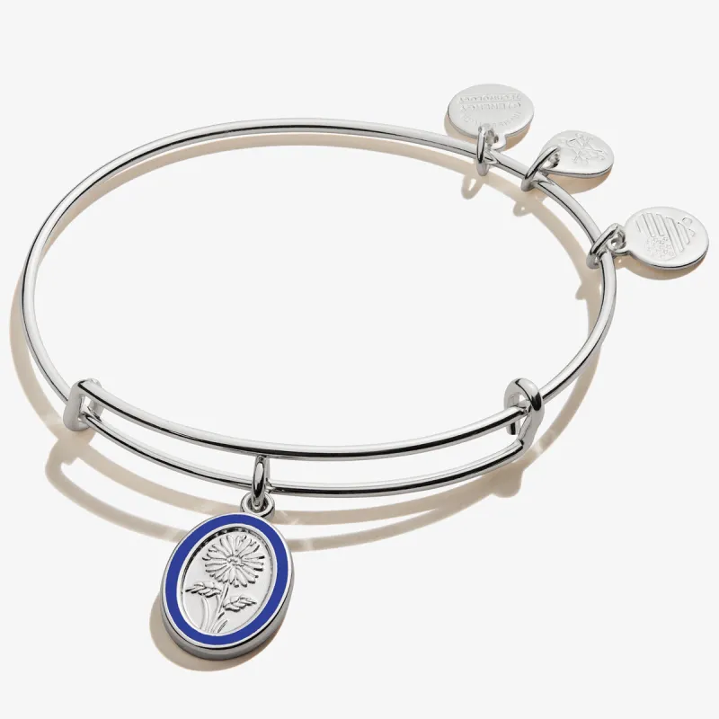 September Aster Flower Charm Bangle sold by Alex and Ani