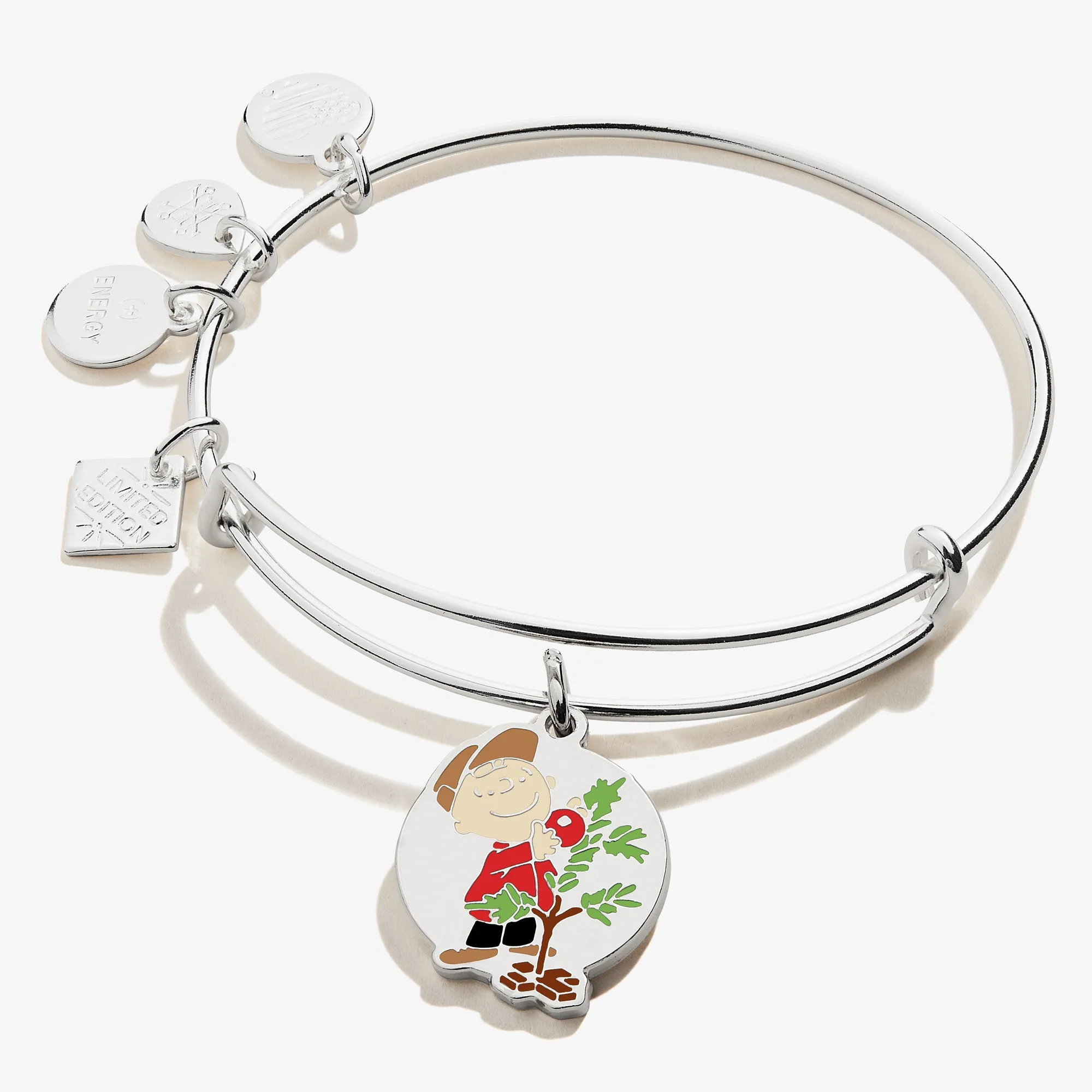 Peanuts™ Charlie Brown Christmas Tree Charm Bangle sold by Alex and Ani