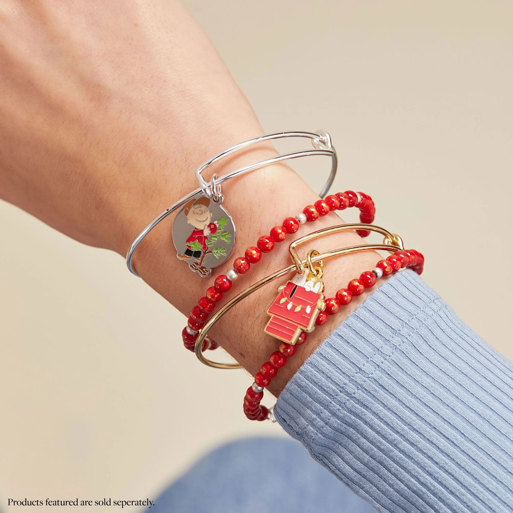 Peanuts™ Charlie Brown Christmas Tree Charm Bangle sold by Alex and Ani product image thumbnail 2