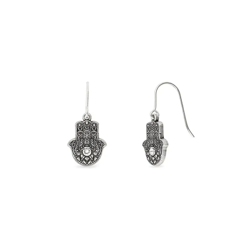 Hamsa Hook Earrings sold by Alex and Ani