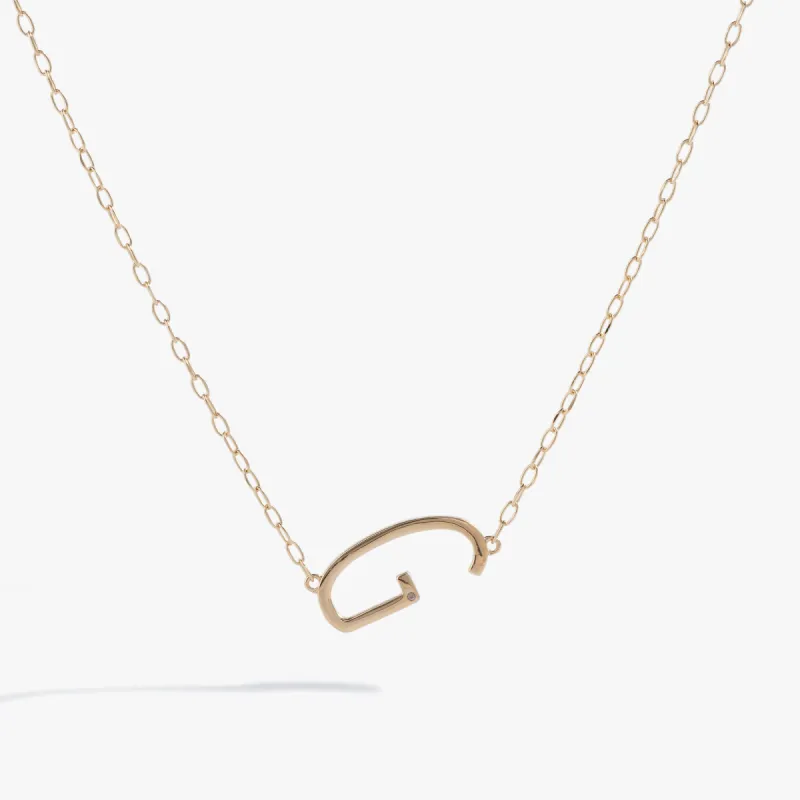 Initial G Precious Elongated Necklace sold by Alex and Ani