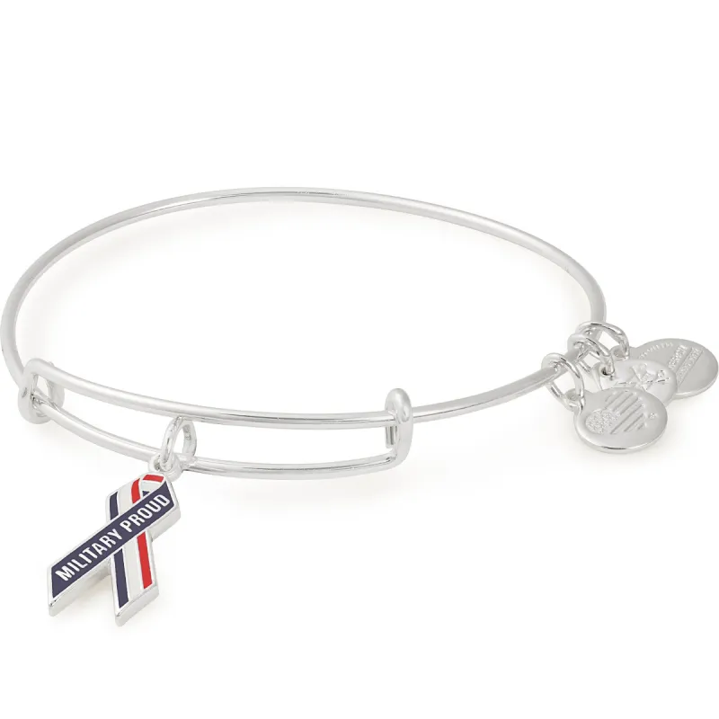 'Military Proud' Charm Bangle Bracelet made by Alex and Ani